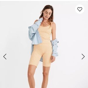 Madewell Gingham Jacquard Biker Shorts XS